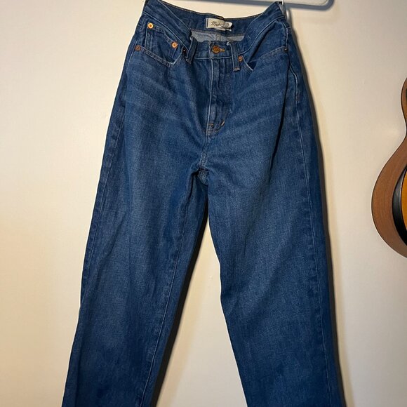 Madewell Baggy Straight Jeans in Dark Worn Indigo Wash - Picture 5 of 9